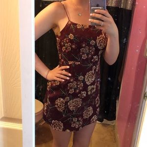 Satin Floral Cocktail Dress